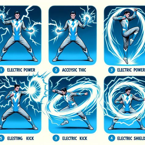 Electric Superpowers, Elemental Powers Character Inspiration, Electric Powers Magic, Electric Superhero, Electricity Powers, Super Powers List, Super Powers Art, Elemental Powers, Elemental Magic