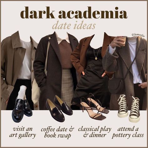 Dark Academia Fonts, Library Date Outfit, Date Activity, Library Date, Academia Aesthetic Outfit, Dark Academia Outfits, Dark Academia Outfit, Dark Academia Style, Dark Academy