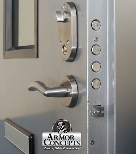 Door Security Devices, Security Door Design, Steel Security Doors, Door Security, Home Security Tips, Security Doors, Wireless Home Security Systems, Wireless Home Security, Safe Room