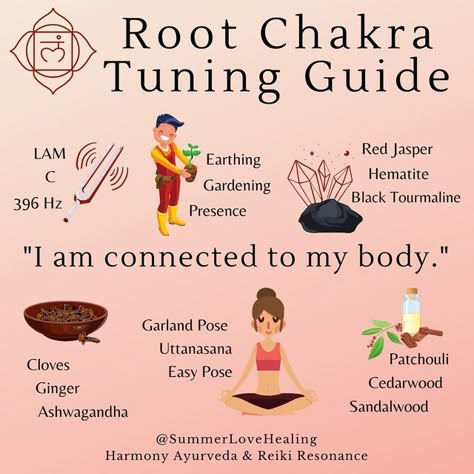 Garland Pose, I Am Safe, The Root Chakra, Sound C, Kundalini Meditation, Chakra Healing Meditation, Chakra Health, Root Chakra Healing, Crystals Black