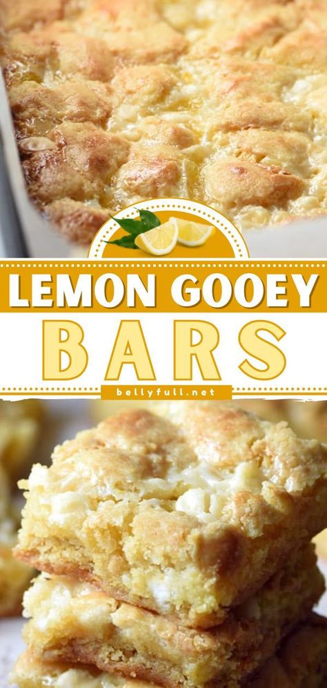 Lemon Treats, Gooey Cake, Gooey Bars, Cake Lemon, Lemon Bars Recipe, Gooey Butter Cake, Lemon Dessert Recipes, Dessert Bar Recipe, Chocolate Lava