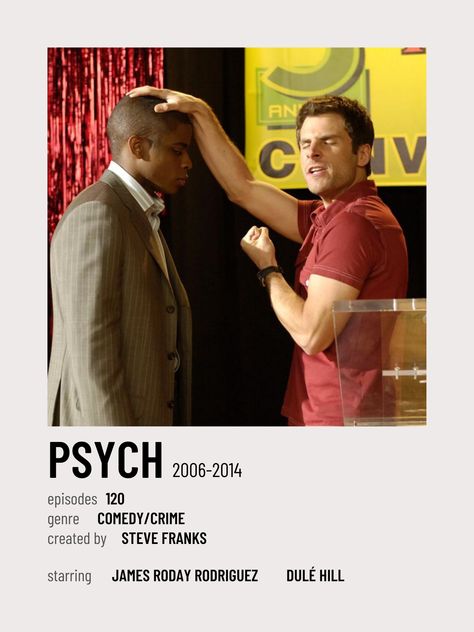 Psych Tattoo Show, Movie And Tv Show Posters, Psych Tv Show Aesthetic, Psych Wallpaper, Psych Tv Show, Psych Movie, Steve Franks, Shawn And Gus, James Roday