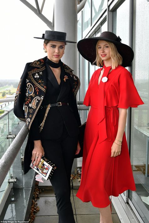 Lady Eliza Manners and Sabrina Percy lead the glamour at Royal Ascot | Daily Mail Online Ascot Fashion, Princess Olympia Of Greece, Aristocratic Style, Ascot Races, Charlotte Hawkins, Cheltenham Festival, The Royals, Duchess Of York, Cowgirl Chic