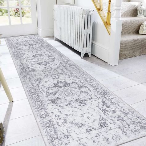 Non Slip 60x300cm Carpet Runners Extra Long Grey Kitchen Runner Rug Washable Carpet Floor Mat for Hallway Entryway Living Room Bedroom Laundry Room Bedroom Laundry Room, Boho Runner Rug, Hall Runner Rugs, Bedroom Laundry, Hallway Carpet Runners, Rug Runner Kitchen, Hallway Entryway, Rug Runners, Kitchen Runner Rug