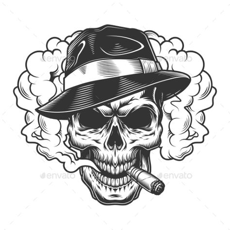 Skull in Smoke Cloud #Skull, #Smoke, #Cloud Cowboy Hat Tattoo, Cool Skull Drawings, Hat Tattoo, Cowboy Tattoos, Skull Stencil, Skull Art Drawing, Cloud Vector, Skulls Drawing, Skull Illustration