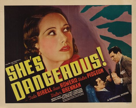 She's Dangerous (1937) Walter Pidgeon, Pre Code, Golden Age, Broadway