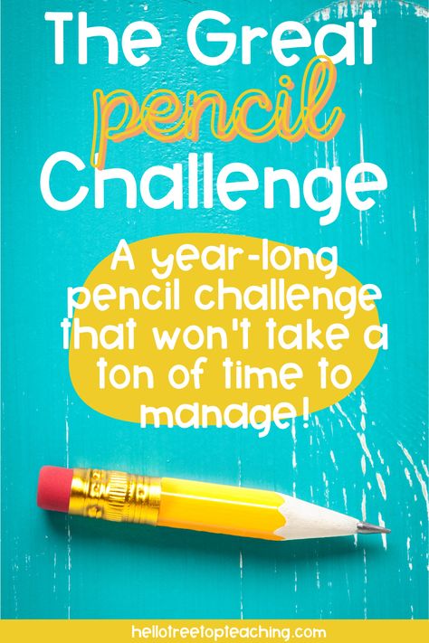 Encourage your students to keep track of their pencils with this simple pencils challenge for the classroom. There is no complicated tracking for the teacher and resets each month. Pencil Challenge, Classroom Economy, 3rd Grade Activities, Maths Activities Middle School, Math Graphic Organizers, Classroom Management Strategies, Guided Math, Middle School Math, Behavior Management