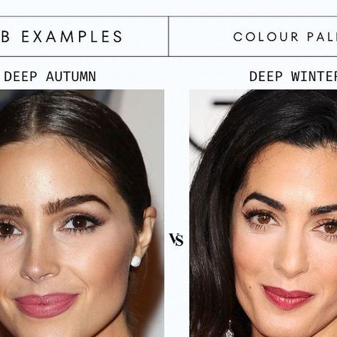 Deep Fall Makeup, Deep Winter People, Deep Winter Jewel Tones, Dark Winter Purple, Deep Autumn Vs Deep Winter, Dark Autumn Vs Dark Winter, Deep Winter Vs Deep Autumn, Deep Autumn Skin Tone, Dark Winter Celebrities