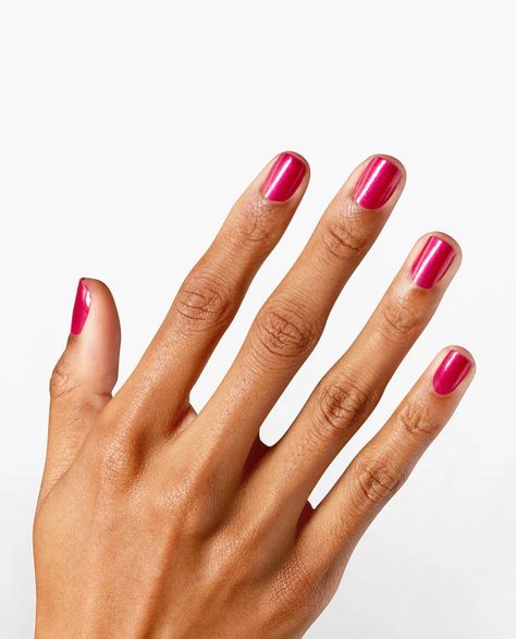 OPI Cyber Cherry on Top Nail Lacquer Mani Interview Nails, Nail Polish Gift Set, Nail Base Coat, Pink Nail Colors, Nail Polish Gift, Metallic Nail Polish, Gel Nail Polish Colors, Metallic Nail, Pink Gel Nails