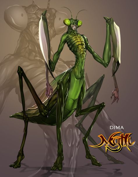 Dima the Praying Mantis by LarizSantos.deviantart.com on @DeviantArt Mantis Monster, Insect Warrior, Beast Creature, Building Illustration, Bio Art, Kaiju Art, Alien Design, Fantasy Beasts, Beautiful Bugs