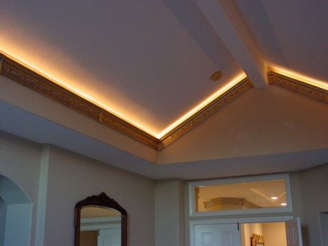 Strip Lighting Cathedral Ceiling Pendant Lighting, Slanted Roof Lighting, Lighting For Vaulted Ceilings With Beams, Sloping Ceiling Lighting, Attic Light Fixtures, Led Roof Light, Light Fixtures For Slanted Ceilings, Slanted Ceiling Lights, Beams Ceiling Lighting