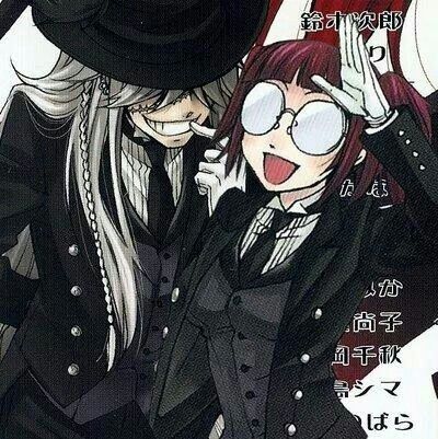 Undertaker and Mey-Rin May Rin Black Buttler, Mey Rin Icons, Mey Rin Black Buttler, Meyrin Black Buttler, Black Butler Mey Rin, The Undertaker Black Butler, Black Butler Aesthetic, Undertaker Black Butler, Mey Rin