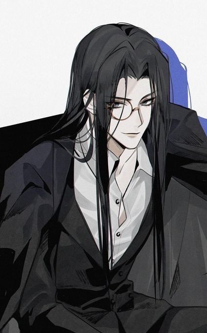 Long Hair Drawing, Black Hair Anime Guy, Hair And Glasses, Anime Boy Long Hair, Anime Long Hair, Black Hair Boy, Pelo Anime, Long Hair Ponytail, Anime Boy Hair