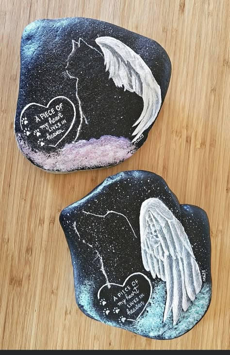 Memorial Rocks, Inspirational Rocks, Rock Animals, Diy Rock Art, Pet Memorial Stones, Stone Art Painting, Star Painting, Painted Rocks Craft, Painted Rocks Diy