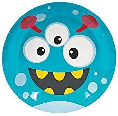 Monster Centerpieces, Monsters Inc Party, Monster Snacks, Monster Party Favors, Little Monster Party, Monster First Birthday, Monster Baby Showers, Birthday Plates, Little Monster Birthday