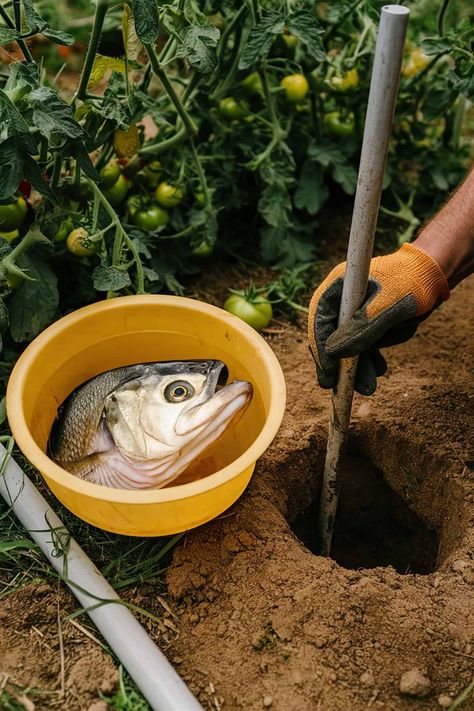 Gardeners have long used fish heads as a natural fertilizer to enhance the growth of tomato plants. This practice provides a rich source of nutrients, fostering stronger, healthier plants and more abundant harvests. In this article, we will discuss the benefits of burying a fish head under your tomatoes, including how it improves soil quality and plant vitality. Learn how to incorporate this time-tested technique into your gardening routine for impressive results. Fish Emulsion Fertilizer, Planting Tomatoes, Tomato Harvest, Tomato Fertilizer, Tomato Seedlings, Fish Head, Improve Soil Quality, Natural Fertilizer, Gardening Books