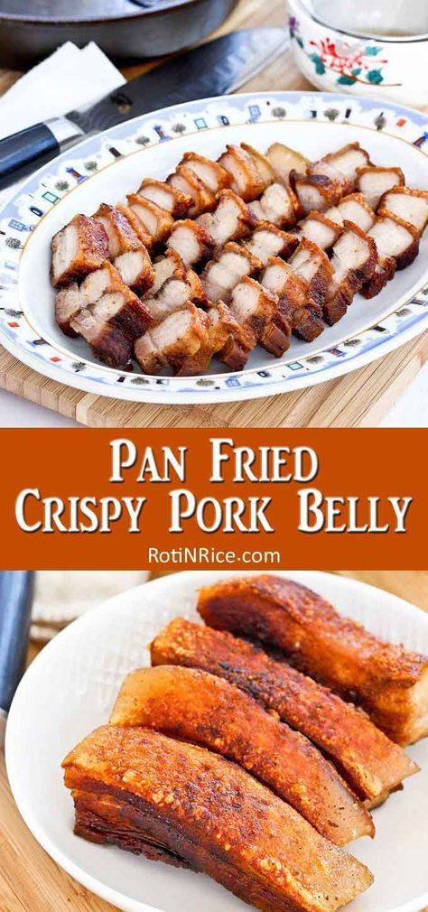 Pork Belly Recipes Easy, Pork Belly Recipes Crispy, Pork Belly Strips, Fried Pork Belly, Pork Belly Slices, Pork Belly Recipes, Crispy Pork Belly, How To Cook Pork, Crispy Pork