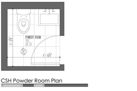 BUILD-LLC-CSH-plan Small Bathroom Dimensions, Small Powder Room Design, Powder Room Floor, Powder Room Dimensions, Powder Room Tile, Bathroom Layout Plans, Modern Powder Rooms, Powder Bathroom, Bathroom Dimensions