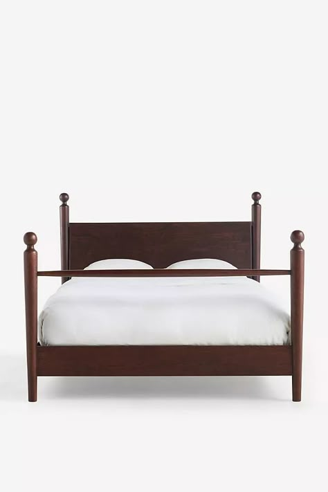 Roma Bed | AnthroLiving Middle Eastern Home, Wood Headboards, Live Edge Bed, Antique Wood Furniture, Harvey House, Dresser Tv, Dresser Tv Stand, Mediterranean Living, New Paltz