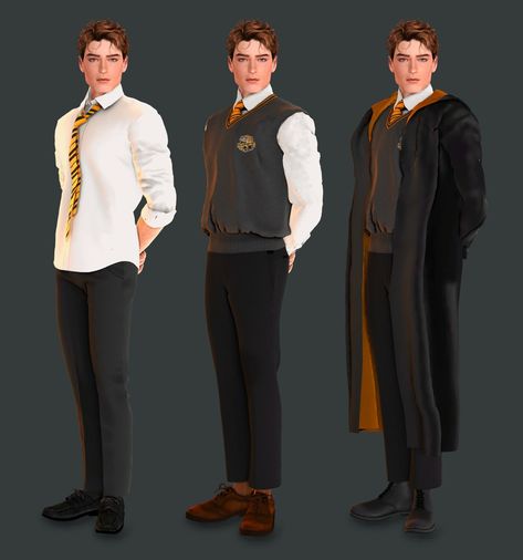 Sims 4 Harry Potter Cc, Harry Potter Uniform, Hogwarts Robes, Prince Suit, Male Sims, Hogwarts Uniform, Hogwarts Outfits, Prince Clothes, Character Wardrobe