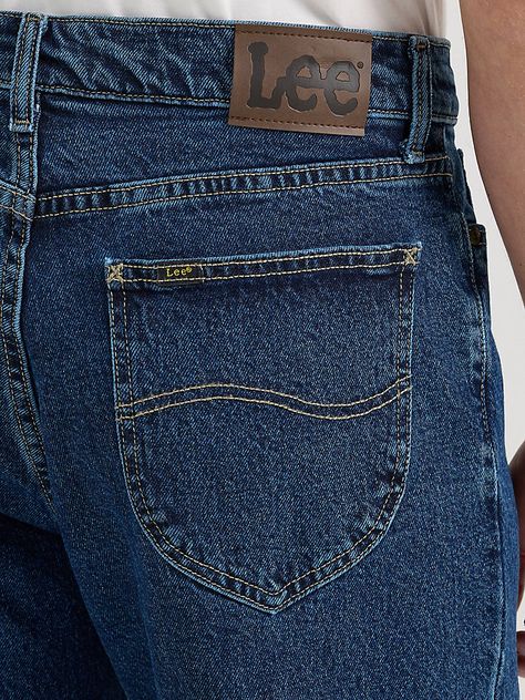 It doesn’t get any more comfortable than the Lee® Men’s Legendary Loose Fit Jean. This extra-freeing loose fit jean brings throwback ’90s style and ultimate comfort to anyone who likes to keep it laid-back. With legendary details like spade back pockets, our classic 5-pocket design, branded hardware, and an iconic leather Lee pocket patch, this statement making jean delivers on both practicality and trend-friendly looks. Mens Fashion Jeans, Loose Fit Jeans, Vintage Denim Jacket, Lee Jeans, 90s Style, Pocket Design, Vintage Denim, 90s Fashion, Jeans Style