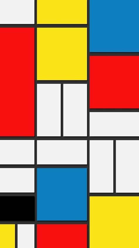 Mondrian, Piet mondrian, Geometric art Piet Mondrian Artwork, Piet Mondrian Painting, Mondrian Art, Screen Wallpapers, Gelli Arts, Drawing Sheet, Abstract Wallpaper Backgrounds, Piet Mondrian, Boho Art