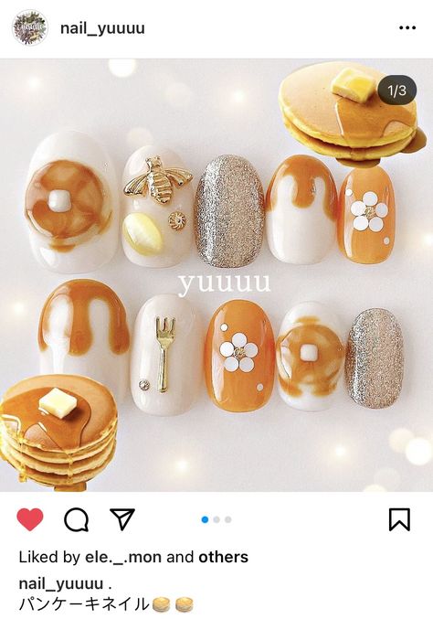 Food Nails, Cute Simple Nails, Nail Design Inspiration, Nail Art Inspo, Really Cute Nails, Soft Nails, Kawaii Nails, Pretty Nail Art, Cute Nail Art