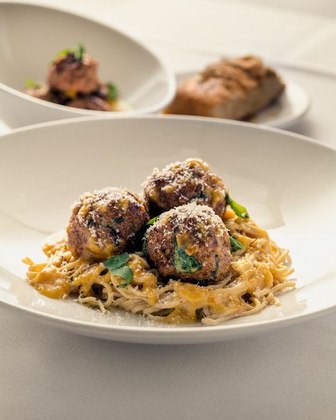 These classic meatballs need little more adornment than a sweet buttery sauce made from crushed golden tomatoes. Tomato Butter Recipe, Classic Meatballs, Veal Meatballs, Homemade Fettuccine, Tomato Butter, Canning Crushed Tomatoes, Yellow Tomatoes, Food Lab, Hamburger Patties