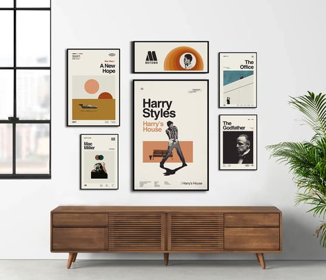 Midcentury Modern Pop Art – Sandgrain Studio Midcentury Modern Pop Art, Mid Century Pop Art, Sandgrain Studio Poster, Sandgrain Studio, Gallery Wall Music Theme, Pop Art Frame, Mid Century Modern Pop Art, Midcentury Modern Gallery Wall Ideas, Gallery Wall Music