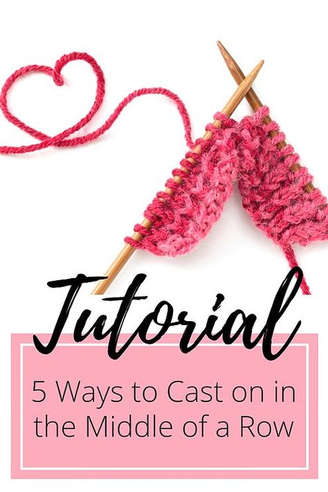 5 Ways to Cast on in the Middle of a Row [Tutorial] :: talvi knits. Do you want to learn how to cast on stitches in the middle of a row? This knitting tutorial will teach you how to make the backwards-loop cast-on, knitted cast-on, cable cast-on, purled c Advanced Crochet Stitches, Casting On Stitches, Trendy Sewing Projects, Advanced Crochet, Loom Knitting Patterns, Baby Knitting Patterns Free, Scarf Knitting Patterns, To Cast, Loom Patterns