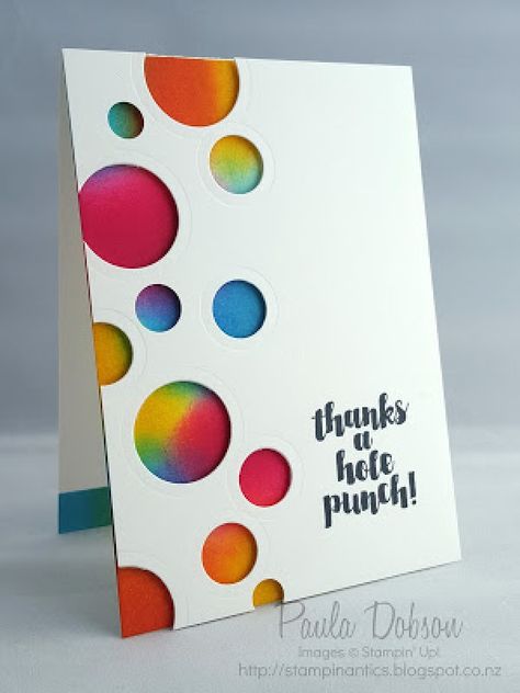 Water Colouring, Circle Paper, 심플한 그림, Punch Ideas, Sponging, Handmade Thank You Cards, Tuxedo Black, Whisper White, Paper Punch