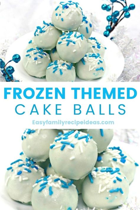 Frozen Birthday Cake Pops, Simple Frozen Theme Cake, Disney Themed Snacks, Frozen Theme Cookies, Easy Frozen Cake, Themed Party Food Ideas, Frozen Themed Food, Birthday Party Meals, Frozen Birthday Party Food