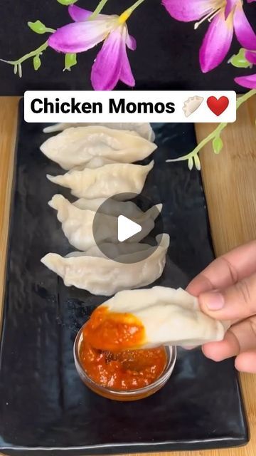 herbsandflavours.in on Instagram: "Calling all foodies ! Get ready to experience a taste sensation like no other with these Chicken Momos🥟❤️  Little yummy pockets of deliciousness are bursting with savory chicken filling, wrapped in a delicate dough, and steamed to perfection.😍💯  Do give it a try !!!   Anyone can cook ✨  Follow @herbsandflavours.in for more such delicious content ❤️  DM for credits ✨   #herbsandflavoursin #chickenmomos #momos #chicken #momo  #dumplings #chickenrecipes #chickenlover #foodlovers #nonvegfood #food #foodporn #foodie #foodiesofinstagram #foodphotography #homemade #foodblogger #mumbaifoodie #mumbaifood #streetfood #streetfoodindia #delhifoodie #indianfoodie #foodreels #trending #reelsinstagram #recipe #easyrecipe #explorepage #bhfyp" How To Make Chicken Momos, Momo Recipe Chicken, Momos Chicken, Chicken Momo Recipe, Chicken Momos Recipe, Momo Dumplings, Momo Recipe, Chicken Momos, Steamed Momos