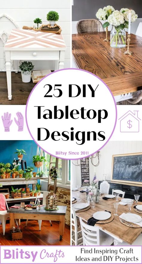 25 Long-lasting DIY Table Top Ideas You Can Make Table Liner Ideas, Stencil Table Top Diy, Diy Wood Table Top Cover, Creative Table Tops, Painting Table Top Ideas, Hand Painted Table Tops Ideas, Kitchen Table Top Ideas, Table Top Design Ideas, Table Tops Ideas