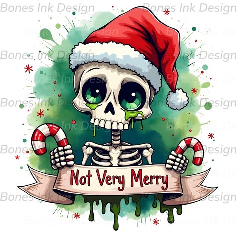 Anti Christmas, Xmas Art, Skeleton Png, Design For T Shirt, Skull Art Drawing, Creepy Christmas, Mug Tumbler, Dope Cartoon Art, Christmas Poster