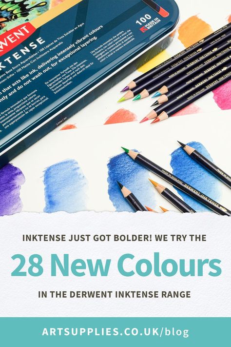 Unleash your creativity with Derwent Inktense! Discover 28 NEW vibrant colours in our water-soluble range. Artists, illustrators, designers, and painters, these pencils and blocks are essential for your toolkit. Explore their unique formula on paper, fabric, wood, and beyond. Join us on our blog and witness the brilliance firsthand! #derwentpencils #derwent #inktense #watercolourpencil #bromleysart #bromleysartsupplies Derwent Pencils, Rainy Street, Simple Subject, Derwent Inktense, Orange Sorbet, 2b Pencil, Compare And Contrast, Watercolour Tutorials, Watercolor Pencils