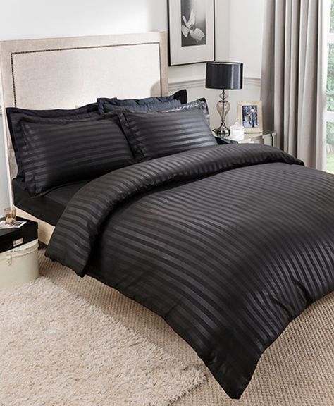 single £15 double £25 king £30 Handmade Bed Sheets, Bed Cover Design, Designer Bed Sheets, Black Duvet, Black Duvet Cover, Black Sheets, Striped Duvet, Striped Duvet Covers, Satin Bedding