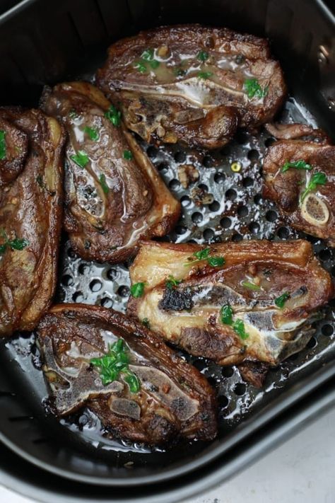 Air Fryer Lamb Chops Recipe | How to air fry Lamb chops - Recipe Vibes Air Fryer Lamb Recipes, Air Fryer Chops, Lamb Air Fryer Recipes, Air Fryer Lamb, Air Fryer Lamb Steaks, Carnivore Diet Recipes Air Fryer, Air Fry Lamb Chops, Air Fryer Lamb Chops, Lamb Loin Chops Recipes Air Fryer