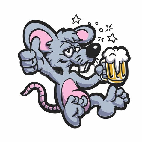 Cartoon Rat, Beer Illustration, Vector Character Design, Graffiti Artwork, Graffiti Characters, Graffiti Cartoons, New School Tattoo, Beer Design, Cartoon Sketches