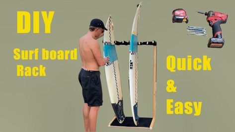 20 Homemade DIY Surfboard Rack Ideas Surfboard Ceiling Rack, Diy Surfboard Rack, Surfboard Rack Diy Stand Up, Pvc Surfboard Rack, Surfboard Rack Wall, Wooden Surfboard Rack, Paddleboard Rack, Surfboard Storage, Surfboard Rack