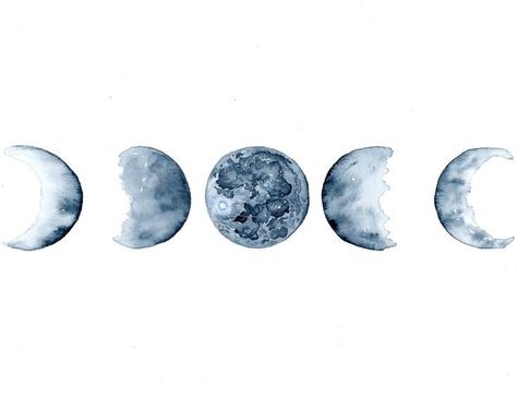 Astronomy Artwork, Art Night, Desktop Wallpaper Art, Phases Of The Moon, Macbook Wallpaper, Night Painting, Moon Art, Moon Phases, Blue Moon