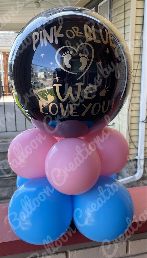 Gender Reveal Pop Balloon, Gender Reveal Balloon Pop, Disney Gender Reveal, Clear Balloon, Clear Balloons, Gender Reveal Balloons, Gender Reveal Party Decorations, Balloon Pop, Glitter Confetti