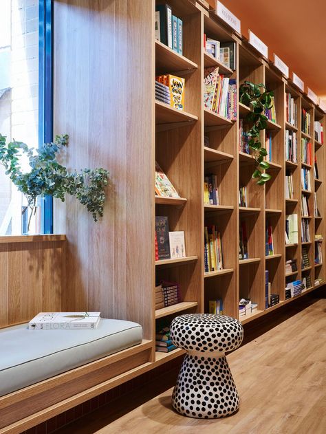 Bookstore Design, Digital Retail, Australian Interior Design, Interior Design Awards, Book Cafe, Shop Front Design, Library Design, Retail Space, Home Library