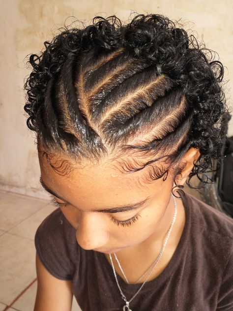 4b Natural Braided Hairstyles, Flat Twist With Curls In The Back, Protective Styles For Natural Hair Short Braids, Pretty Braided Hairstyles Natural Hair, Braids With Curls In The Back Natural, Natural 4c Braided Hairstyles, Braid Out Short Hair, Natural Bob Hairstyles For Black Women Curls Curly Short, Stitch Braids Short Hair