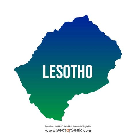 Lesotho Map, Map Vector, Vector File, Vector Logo, South Africa, Free Download, Logo Design, Map, ? Logo