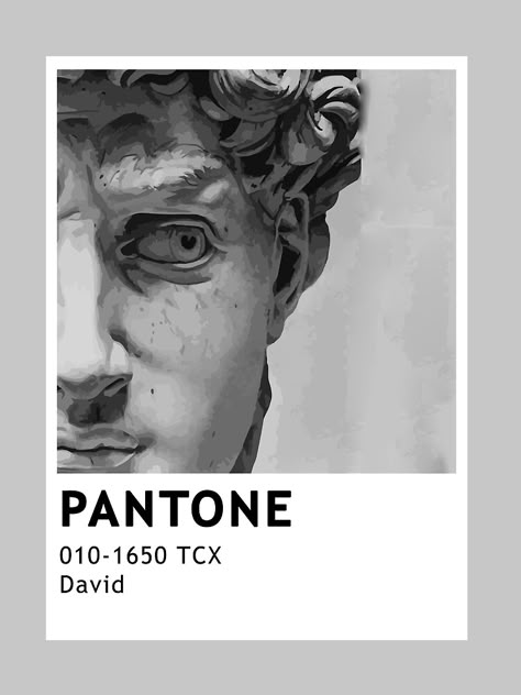 "Pantone David" Art Print by Nadine-Suciu | Redbubble Pantone Card Art, Pantone Aesthetic Wallpaper, Pantone Illustration, Color Swatch Art, Pantone Painting, Pantone Cards, Pantone Aesthetic, Pantone Paint, Pantone Art