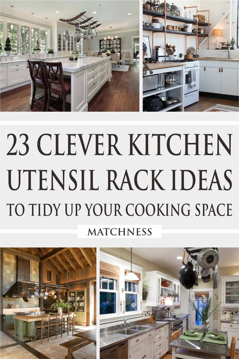 Keeping a kitchen organized can be somewhat challenging for every homeowner. There are always a bunch of essentials to store in the room, be it utensils, cookware, baking sets, or kitchen appliances. Ready to reorganize your kitchen? Here, we’ve gathered the best kitchen utensil rack idea to help you turn your cooking space into the neatest area in the house. #kitchendecorideas #kitchenutensilrackideas #organizationideas Kitchen Cooking Utensils Storage, Organizing Cooking Utensils, Utensils Storage Ideas, Large Cooking Utensil Storage, Diy Cooking Utensil Holder, Utensils Organization Ideas, Cooking Utensil Storage Copper, Cooking Utensil Storage, Cooking Utensil Organization