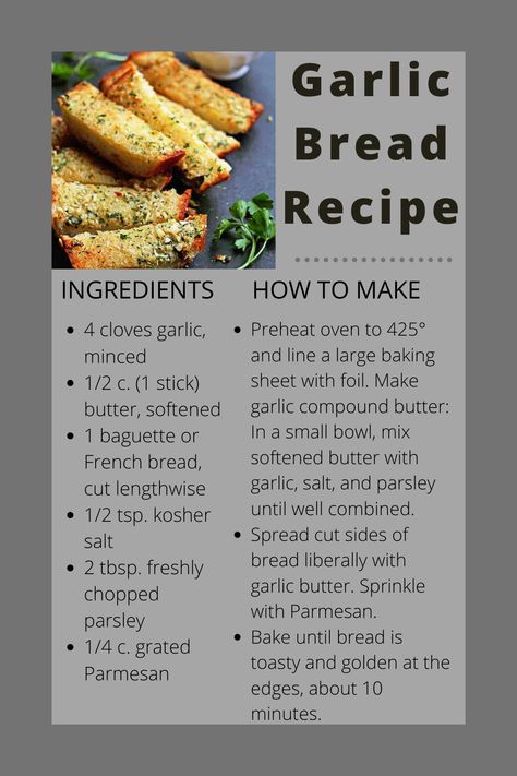 Recipes For Garlic Bread, How To Make Homemade Garlic Bread, How To Make Garlic Bread At Home, Easy Cheesy Garlic Bread Recipe, Cheesy Garlic Bread Recipe Homemade, Garlic Bread With French Bread, Home Made Garlic Bread Recipe Homemade, How To Make Garlic Bread, Garlic French Bread Recipe