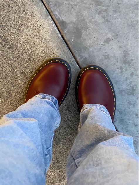 #shoes #docs #docmartensoutfits #sanfran #fall #fallfashion Cherry Docs Outfit, Maroon Doc Martens Outfit, Maroon Doc Martens, Docs Outfit, Doc Martens Outfits, Doc Martens Outfit, Autumn Outfits, Stylish Mens Outfits, San Fran