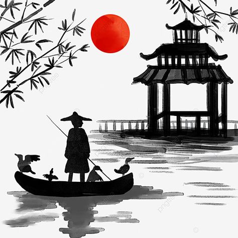 japanese style traditional japanese painting Japanese Silhouette, Traditional Japanese Painting, Painting Silhouette, Watercolor Png, Japanese Painting, Painting Watercolor, Ink Painting, Traditional Japanese, Clipart Images